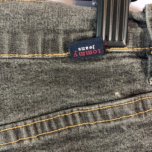 Tommy Jeans Size 7 faded black cropped Capri Y2K vintage hilfiger logo low rise - Picture 3 of 11